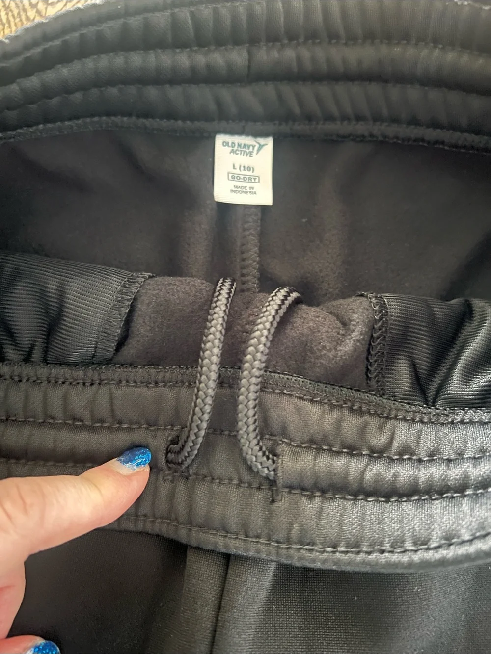 Kids Size Large Old Navy Active GO-DRY Black Athletic Pants